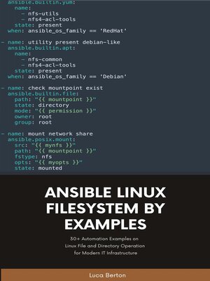 cover image of Ansible Linux Filesystem by Examples